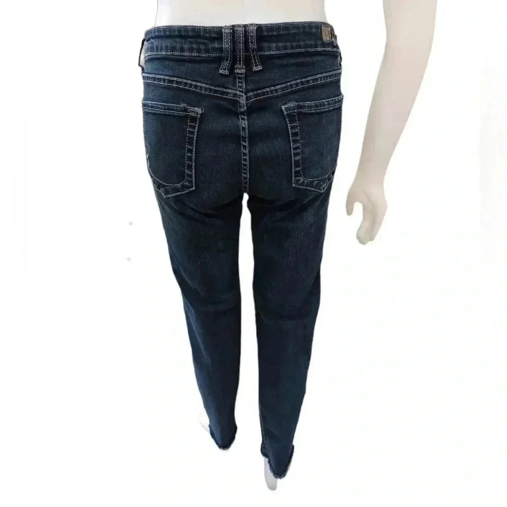 Kut From  The Kloth Skinny Dark Wash Raw Hem Size 12 - Picture 3 of 12